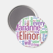 Word Cloud Sense en Sensibility Magneet (Voorkant / Achterkant)