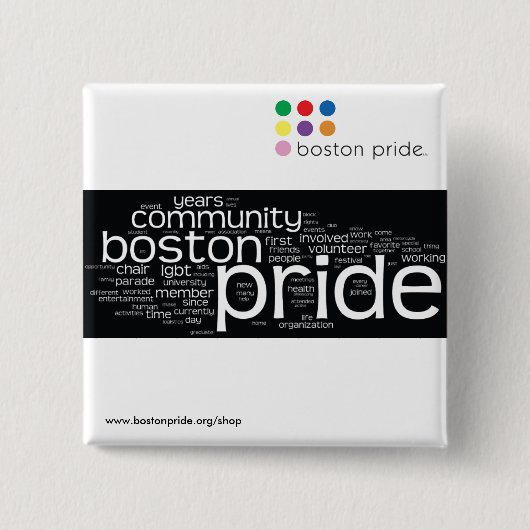 Word Cloud Square Vierkante Button 5,1 Cm (Voorkant)