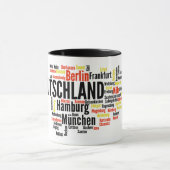 Word Cloud voor Duitse steden Mok (Midden)