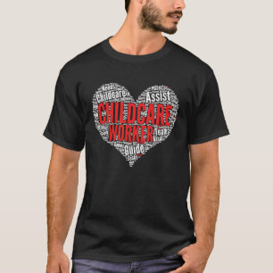 Word Cloud voor kinderverzorgers T-shirt