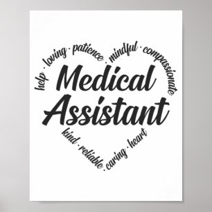 Word Cloud voor medisch assistent Poster
