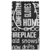 Word Cloud Wintry Klein Cadeauzakje (Achterkant)
