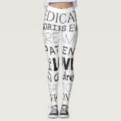 Word Collage stimuleren Leggings (Voorkant)