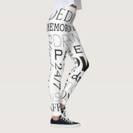 Word Collage stimuleren Leggings