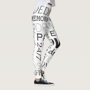 Word Collage stimuleren Leggings