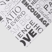 Word Collage stimuleren Tissuepapier (Detail)