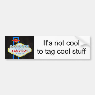Word Cool-protestgraffiti op Las Vegas-bord Bumpersticker