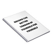 Word de betere versie van jezelf voor jezelf notitieboek (Rechterzijde)