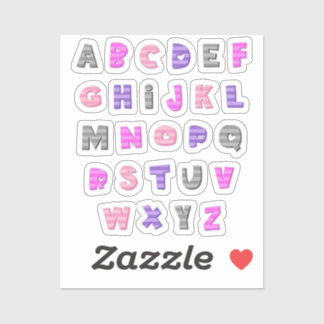 Word een beetje gek van dit schattige alfabet sticker