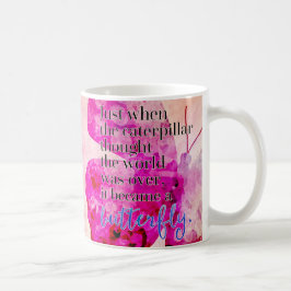 Word een Butterfly Quote Koffiemok