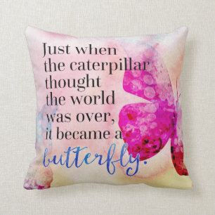 Word een Butterfly Quote Kussen