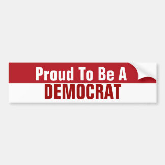 Word een democraat bumpersticker