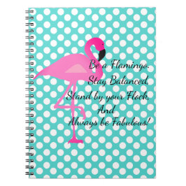 Word een Flamingo Polka Dot Notebook Notitieboek