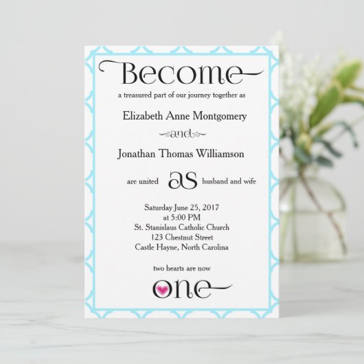 Word een hedendaagse Christelijke bruiloft (Staand voorkant)