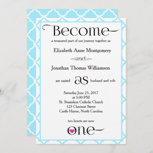 Word een hedendaagse Christelijke bruiloft (Voorkant / Achterkant)