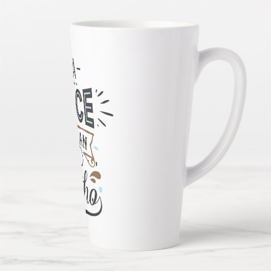 Word een Inspirerend spraakkunst Latte Mok (Rechts)