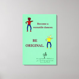 Word een veelzijdige danser licht Zee groen Canvas Afdruk