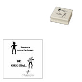 Word een veelzijdige danser 	rubberstempel (Gestempeld)