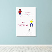 Word een veelzijdige danser wit canvas afdruk (Insitu (Houten vloer))