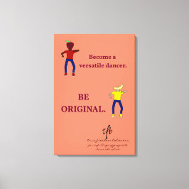 Word een veelzijdige danser zalm canvas afdruk