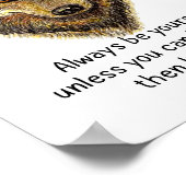 Word een Wolf Fun Quote Waterverf Art Poster (Hoek)