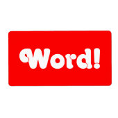 Word! Etiket (Voorkant)