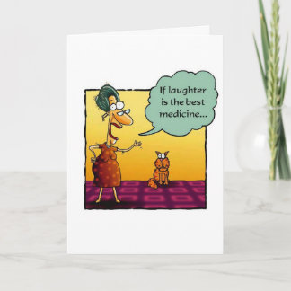 Word goed "als het gelach de beste geneeskunde. kaart