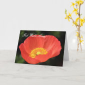 Word goed de spoedig Rode Kaart van de Papaver (Gele Bloem)