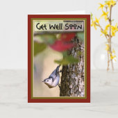 Word goed - Nuthatch Wenskaart Kaart (Gele Bloem)