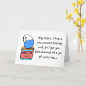 Word goed spoedig Budgie Kaart (Gele Bloem)