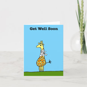 Word goed spoedig de Kaart van de Giraffe