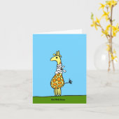 Word goed spoedig de Kaart van de Giraffe (Gele Bloem)