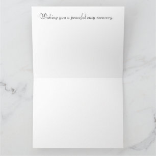 Word goed, wens een vreedzaam en gemakkelijk herst kaart