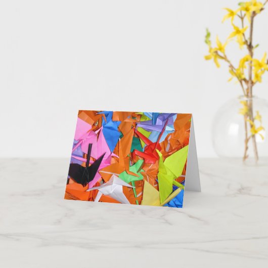 Word goed Wensen - Duizend Kranen van het Document Kaart (Gele Bloem)