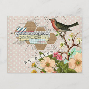 Word Happy Digital Collage Briefkaart