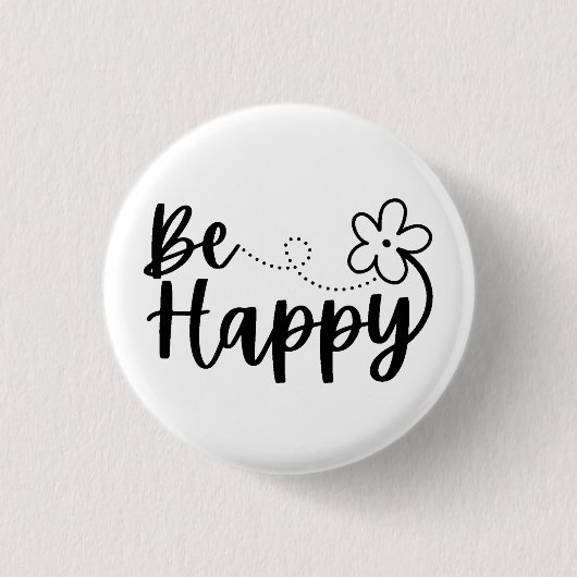 Word Happy Spring Summer Ronde Button 3,2 Cm (Voorkant)