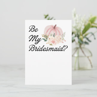 Word je bruidsmeisje? Uitnodiging Voorstel Pompoen