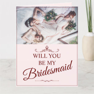 Word Je Mijn Bruidsmeisje? Drie Liegende Bruidsmei Bedankkaart