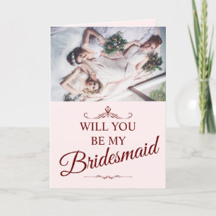 Word Je Mijn Bruidsmeisje? Drie Liegende Bruidsmei Feestdagen Kaart