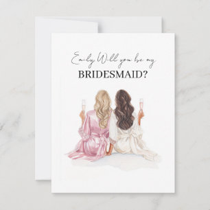 Word Je Mijn Bruidsmeisje Kaart