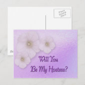 Word Je Mijn Hostess ? Uitnodiging Briefkaart (Voorkant / Achterkant)