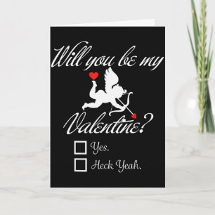 Word je mijn Valentijn Grappige Hart Cupido V-dag  Kaart