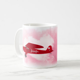 Word Je Mijn Valentijnsvliegtuig Roze Hart Wolk Koffiemok
