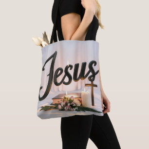 Word Jésus sacs fourre-tout chrétien
