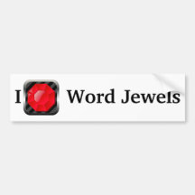 Word Jewels Pictogram Bumpersticker