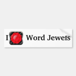 Word Jewels Pictogram Bumpersticker