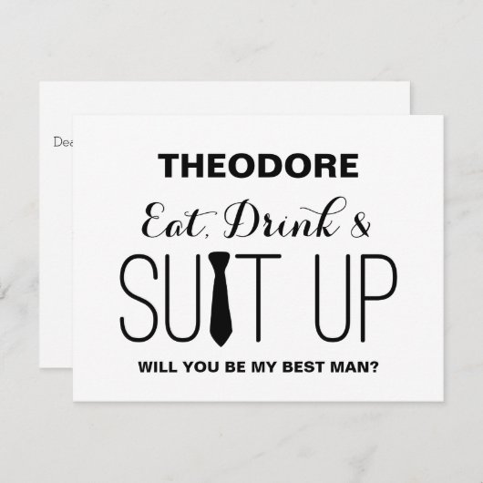 Word jij mijn beste ?? | bruidegom kaart (Voorkant / Achterkant)