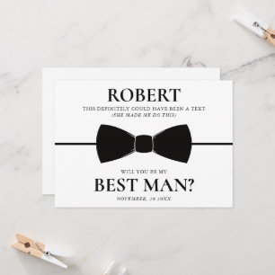 Word jij mijn beste man? Funny Proposal Kaart