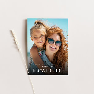 Word jij Mijn Bloemenmeisje Kaart met Foto
