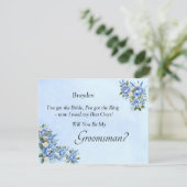 Word jij mijn bruidegom? Blue Peony-Kaart (Staand voorkant)